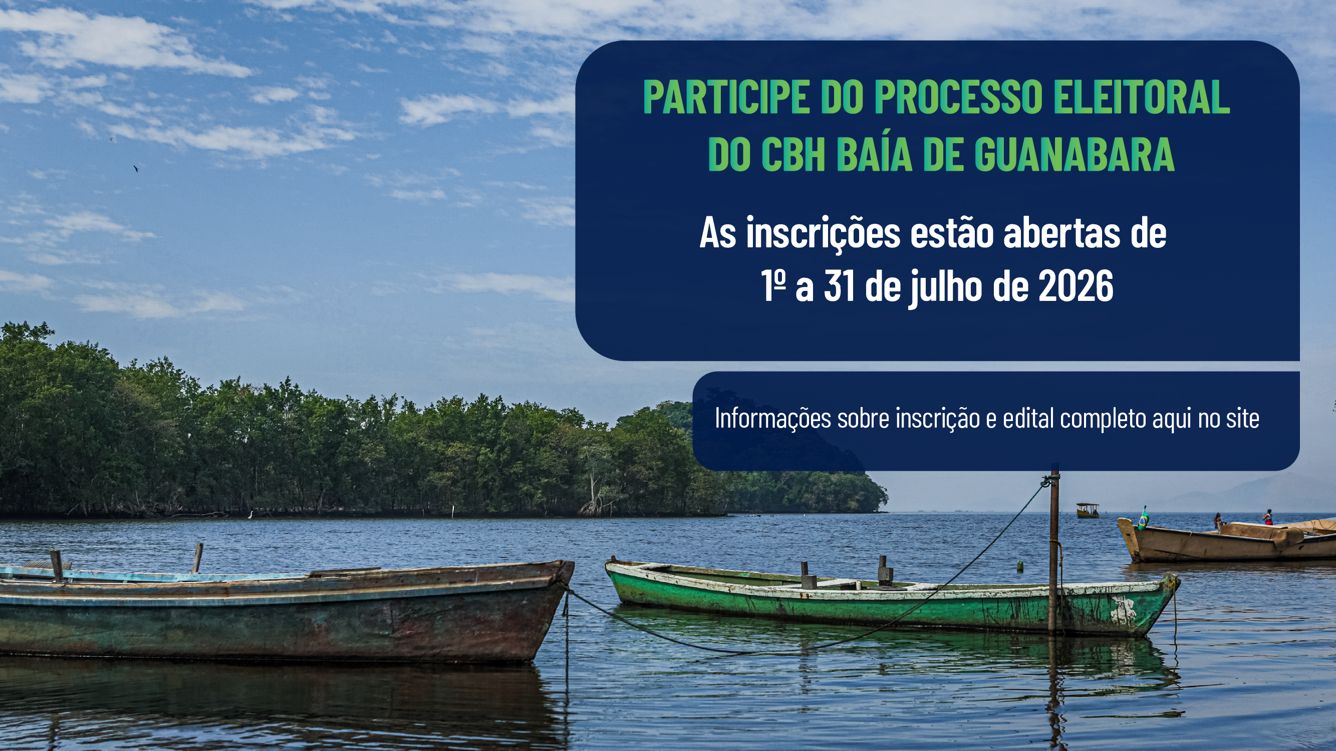 Inscrições para o processo eleitoral do CBH-BG estão abertas